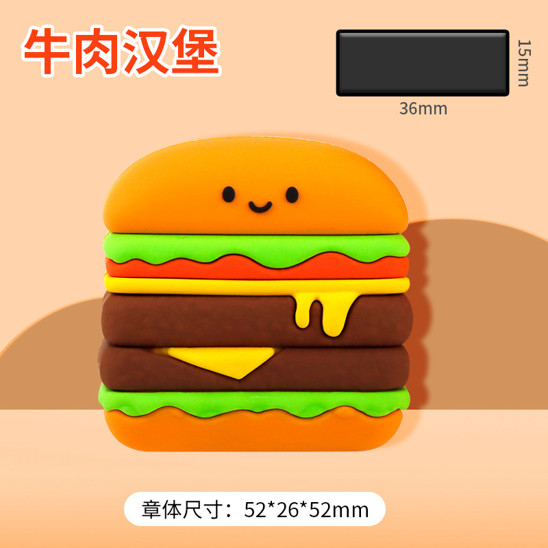 Epoxi muñeca de dibujos animados simulación alimentos niños nombre sello material al por mayor bebé entrada suministros Kindergarten