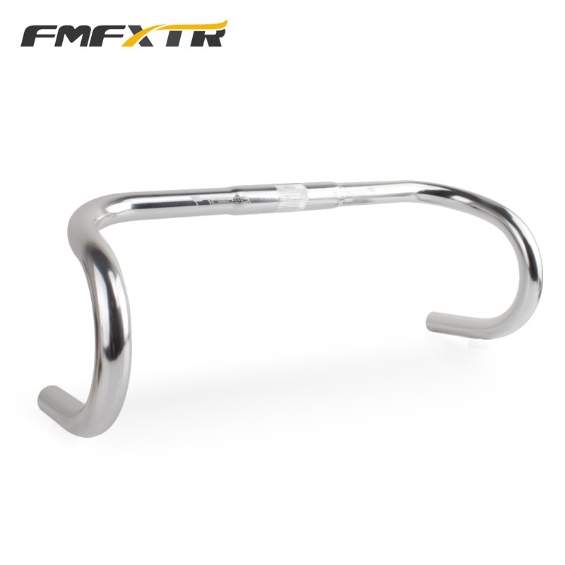 Carretera bicicleta muerto cuerno volante mango camino curvado mango Cruz cabeza modificado aleación de aluminio 25,4 manillar cabeza