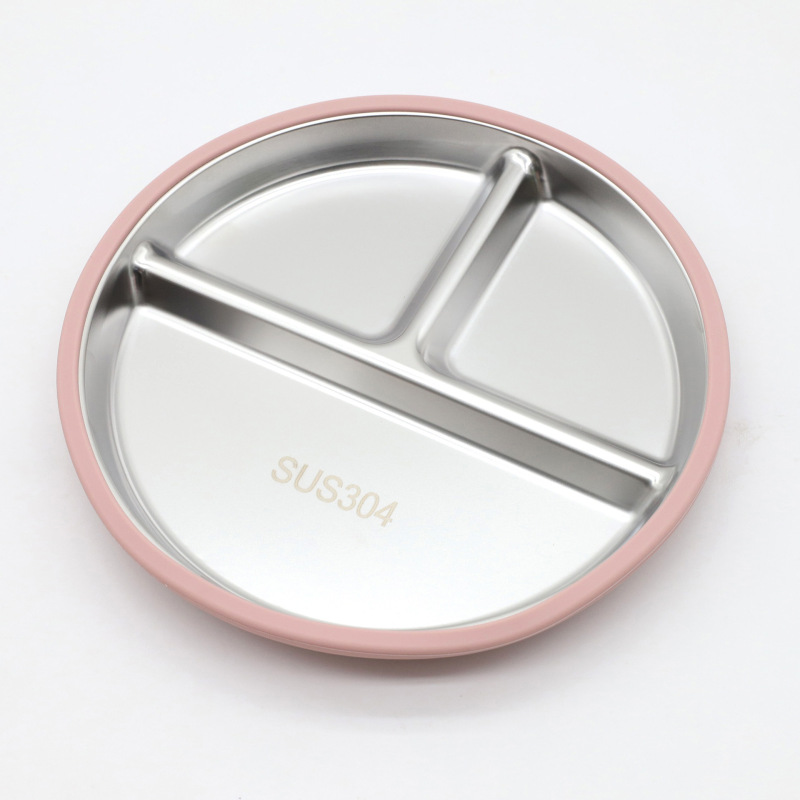 Amazon スポットシリコン 304 ステンレス鋼食器 7 点セット取り外し可能な吸盤プレートボウルセット|undefined