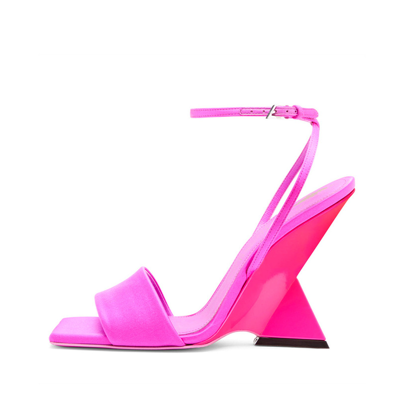 2023 Summer New Open Toe Thick Heel Square Head Buckle Belt High Heel Sandals Cross-border Foreign Trade Women's Large Size Shoes 2023 Summer New Open Toe Thick Heel Square Head Buckle Belt High Heel Sandals Cross-border Foreign Trade Women's Large Size Shoes