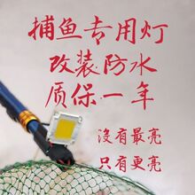 水下灯12v50瓦100瓦led白黄光防水改装捕鱼灯捞鱼灯下水灯赶海灯