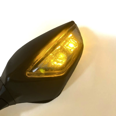 Motorcycle rearview mirror 2016-2018 with light turn