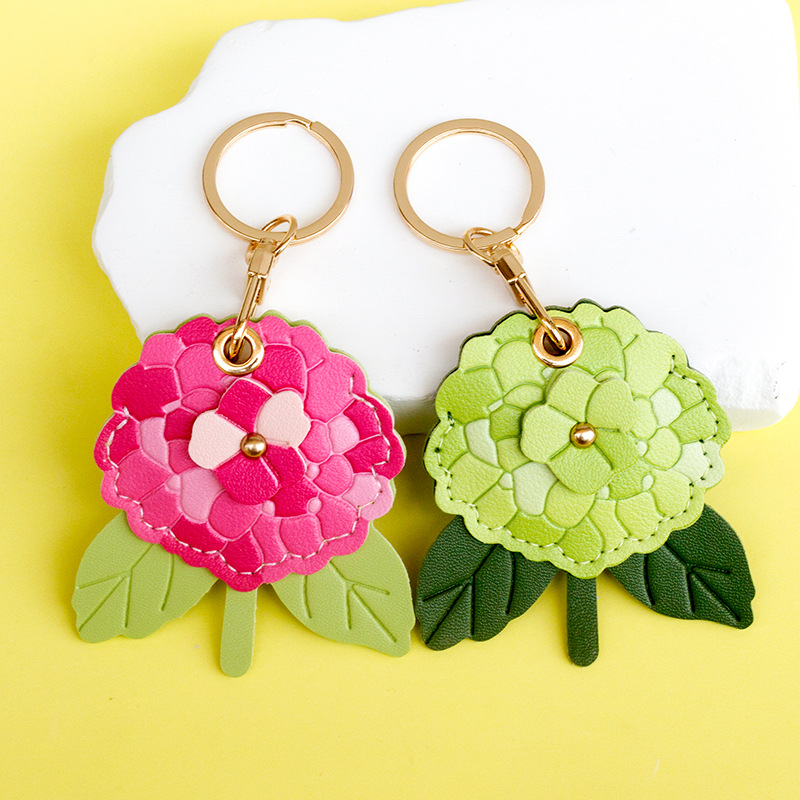 Funda para tarjetas de control de acceso de hortensias de alto valor, llavero, localizador, funda para tarjetas, regalo de San Valentín, colgante de equipaje, llavero