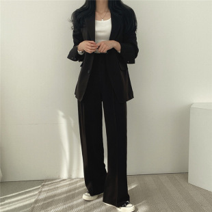 Small Suit suit Women's Spring and Autumn 2025 New Korean South Korea Fried Street Design Niche Casual camel Pants Women