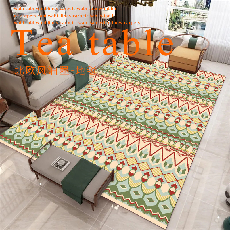 Alfombra nórdica de la sala de estar marroquí étnico turco sofá manta mesa de café alfombra de piso Hotel B & B manta de noche