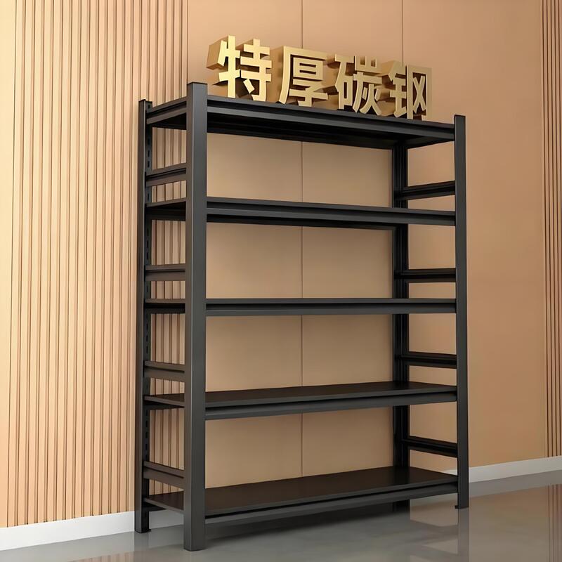 Multi-Layer Household Storage Rack Shelf for Kitchen and Balcony, Integrated Wall-Mounted, Thickened Floor-Standing Steel Storage Rack for Small Spaces