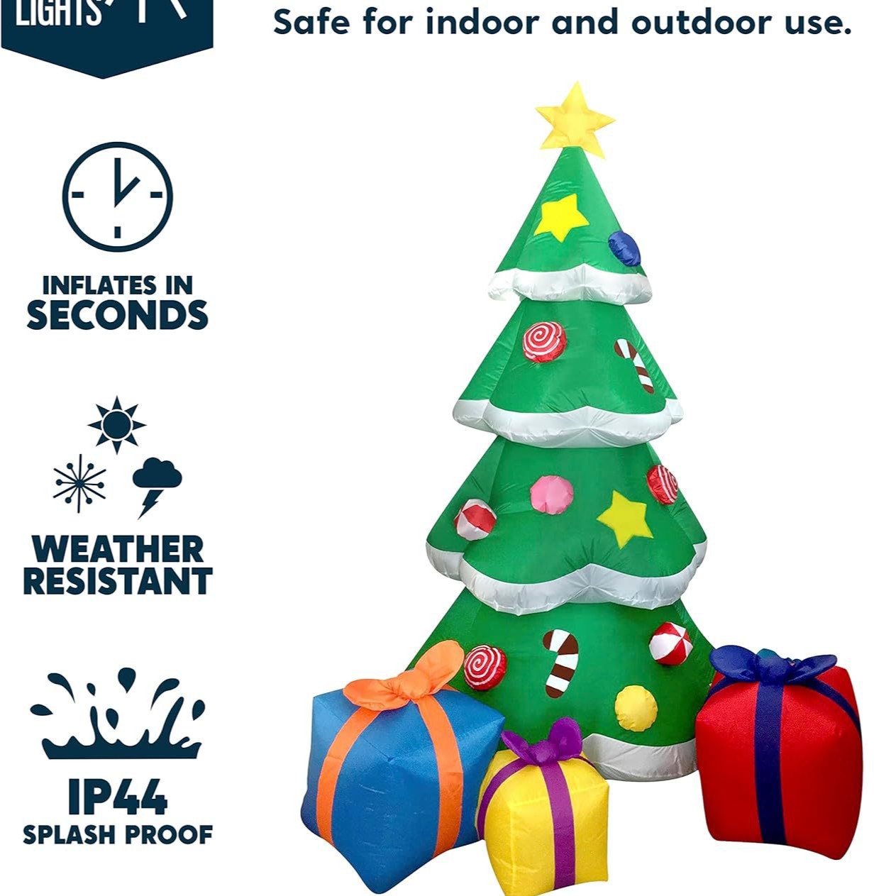 Cross border supply of Christmas tree outdoor inflatable Christmas tree inflatable model with LED lights courtyard outdoor garden decoration_voghion.com