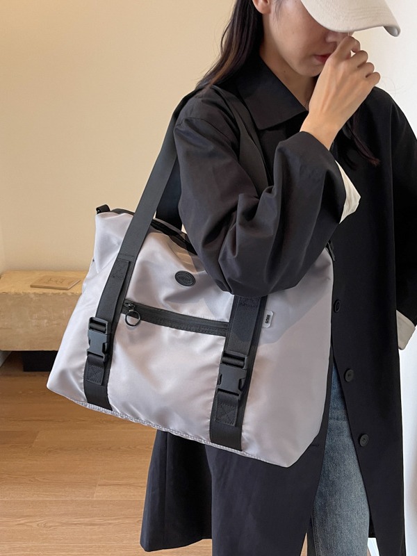 Bolsa de viaje corto, bolsa de equipaje ligera de gran capacidad, bolsa de fitness, bolsa de viaje casual de moda para hombres.