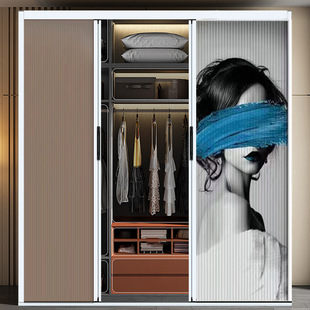 Air Conditioning Partition Honeycomb Folding Door Invisible Sliding Bathroom Kitchen Punch-Free Installation Trackless Aluminum Alloy Simple