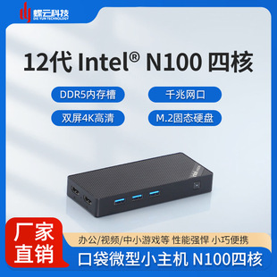 2024 New N100 Quad-Core Flap Pocket Pants Micro Small Host Commercial Office Cpu High-Performance Minipc