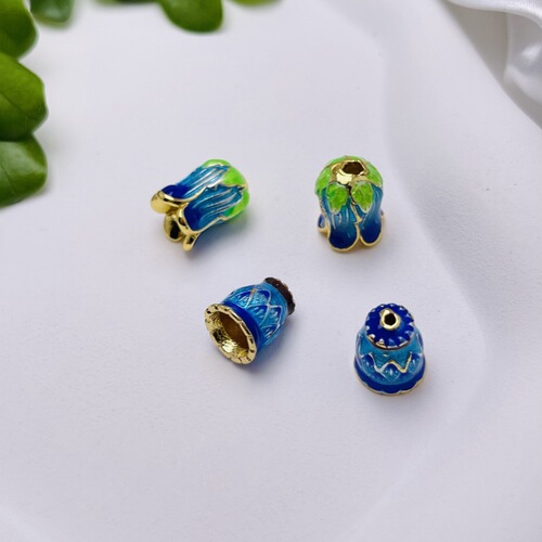 Color-preserving lotus accessories cloisonné flower hat flower tray diy jewelry accessories earrings bracelet necklace handmade materials