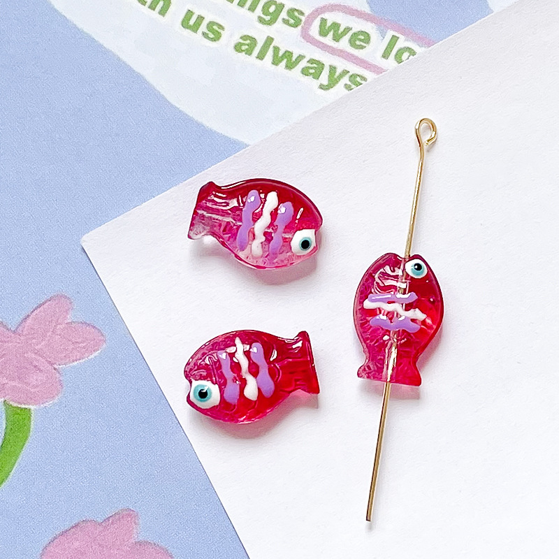 5g Weight Beads Jewelry Making Type DIY Ornament Accessories Classification 1 Piece Quantity Glass, glass Material Fish Pattern All Seasons Season Cute Style 1 Piece Glass Glass Fish DIY Ornament Accessories Beads 14