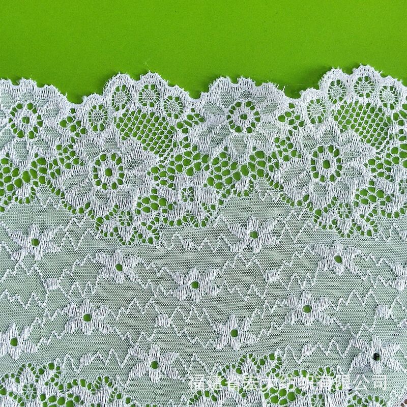 [manufacturer in Stock] Width 15cm Pressed Yarn Flower Elastic Lace Suitable for Intimates, Intimates, Intimates, Pajamas, Etc