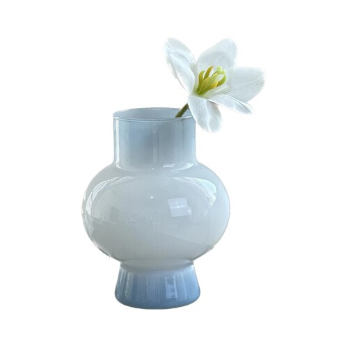 Medieval Fenton milk jade glass vase, high-looking French ins living room flower arrangement decoration, high-end decoration