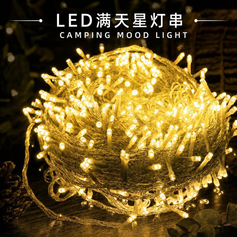 Cross-Border Led Solar String Lights, Connectable Waterproof Fairy String Lights for Outdoor Homestay and Camping Ambiance Lighting Cross-Border Led Solar String Lights, Connectable Waterproof Fairy String Lights for Outdoor Homestay and Camping Ambiance Lighting