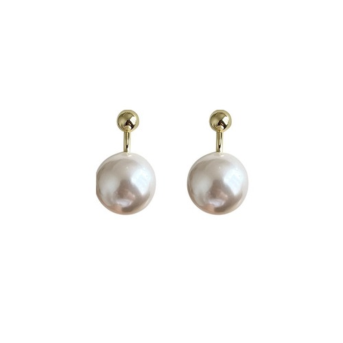 925 silver needle pearl earrings, feminine geometric earrings, light luxury niche design, high-end personalized earrings wholesale