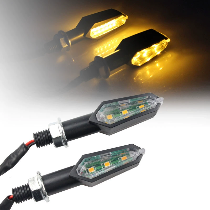 Мотоциклетный мини-двухсторонний поворотник, светодиодный светильник, вспомогательный светофор, сигнал поворота, подходящий для Honda Yamaha