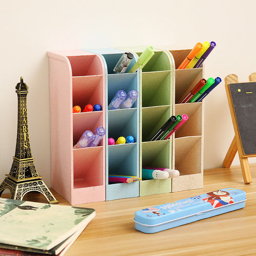 Slanted pen holder storage box, creative children's pen holder ornaments, fashionable pen holder storage, Internet celebrity pen holder, student desktop