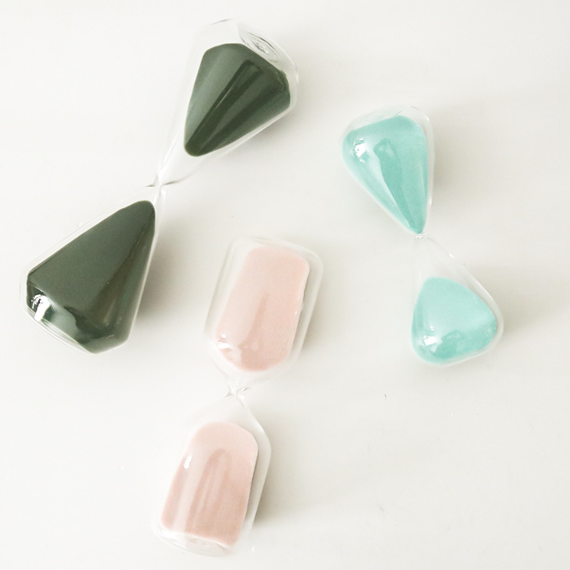 Directo de fábrica Nordic creativo temporizador de 10 minutos de vidrio personalizado salón decoraciones adornos de reloj de arena