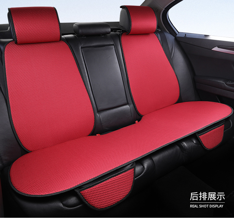 Factory Wholesale Car Seat Cushion Breathable Ice Silk Cooling Pad Seat Cushion Butt Pad Cover for Long Sitting Interior Comfort Cotton Linen Heat Insulation