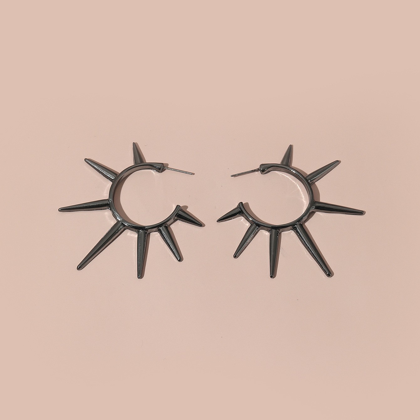 1 Paar Punk Geometrisch Überzug Inlay Legierung Künstliche Perlen Ohrringe display picture 3
