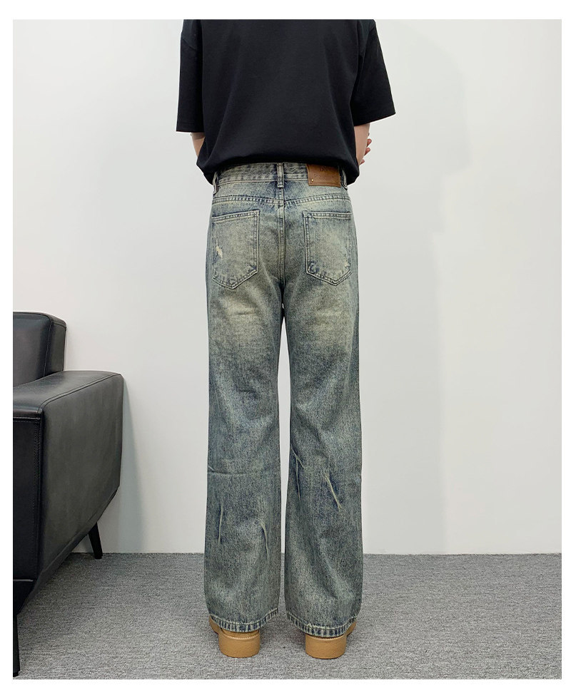 Personalisierte Jeans Mit Strass Für Herren Im Distressed Look_voghion.com
