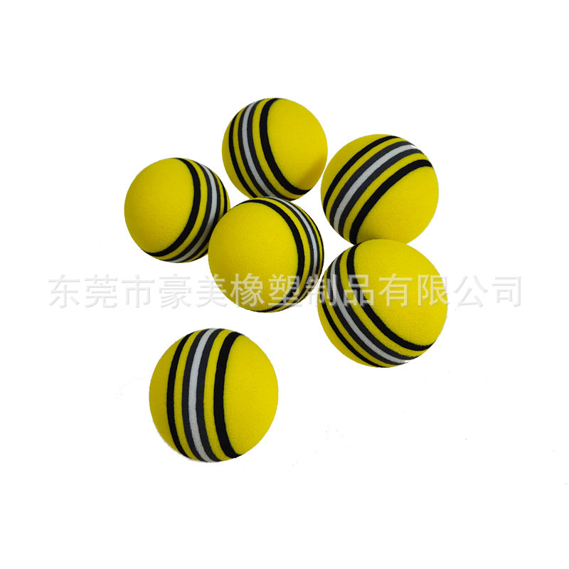 Directo de fábrica EVA bola EVA pelota de juguete de juegos EVA pelota de práctica de golf gato perro mascota bola del arco iris