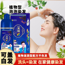 染发正品泡泡染发剂一支炫彩无刺激不伤头发植物染发膏家用批发