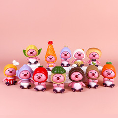 Korean loopy Ruby figurine food vegetable small beaver plush toy car desktop decoration gift blind box cross-border 