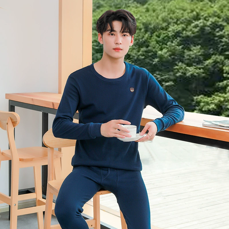 Colored thermal underwear, cotton trousers, keep warm overall, set, for teenagers