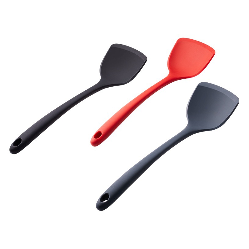 Espátula de silicona espátula China antiadherente resistente a altas temperaturas espátula utensilios de cocina de calidad alimentaria pala de cocina engrosada utensilios de cocina