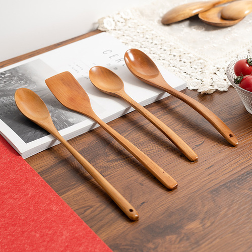 Ke wooden spoon coffee spoon milk tea stirring spoon honey spoon wooden spoon wooden spoon children's small wooden spoon wholesale baby spoon
