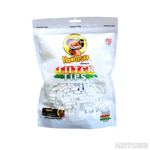 HONEYPUFF品牌 直径8mm手卷过滤嘴白色：圆柱海绵芯，带1册卷纸