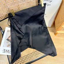 特价清仓缎面半裙女夏设计感小众斜面不规则百搭半身裙不退不换