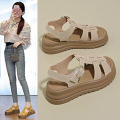 厚底勃肯凉鞋女夏季外穿2025新款超火配裙子不累脚平底罗马鞋防滑