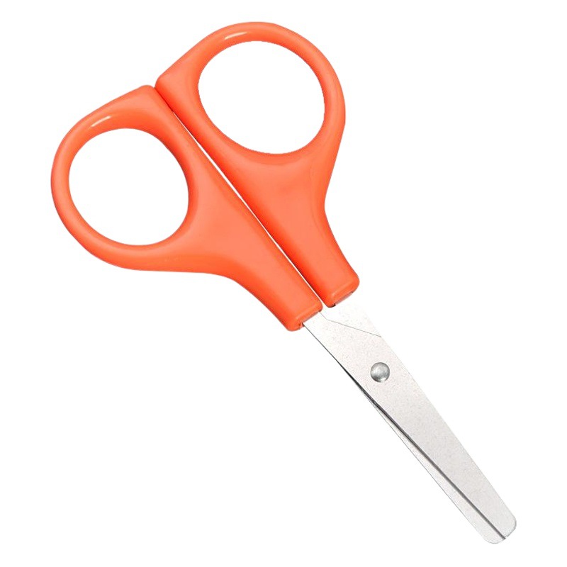 Tijeras pequeñas de acero inoxidable, tijeras de seguridad para niños, tijeras manuales para estudiantes, tijeras de hilo de punta plana, tijeras domésticas