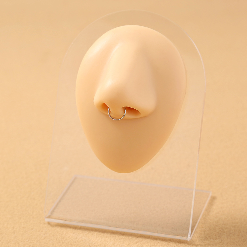 simple stainless steel U-shaped free punch puncture nose clip