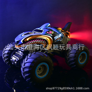 Cross-border remote control car charging remote control spray off-road vehicle light music toy boy big foot monster climbing car