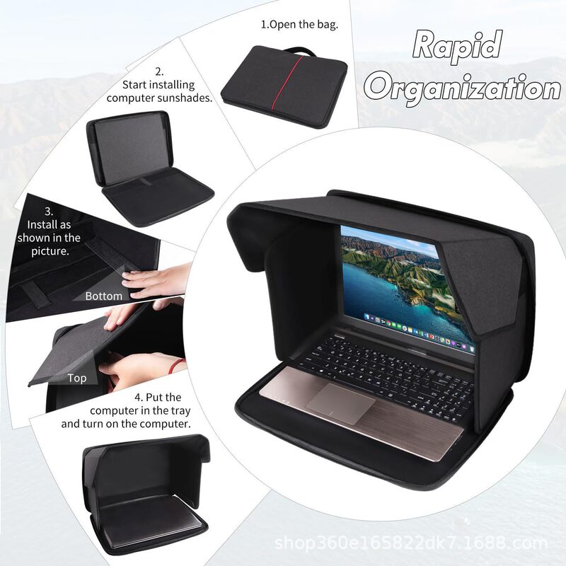 Spot Outdoor Laptop Sunshade Computer Privacy Cover Foldable Portable Laptop Protective Cover
