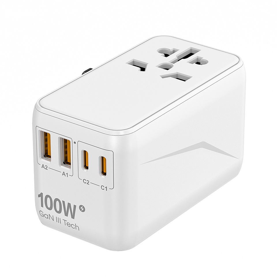 多功能旅行适配器PD100W转换插头全球通充电器插头旅游转换插座