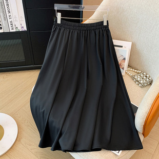 150kg Extra Large Size Women's Fat mm Suit Skirt Slim High Waist A-Line Pleated Skirt 2025 Spring & Fall New Style