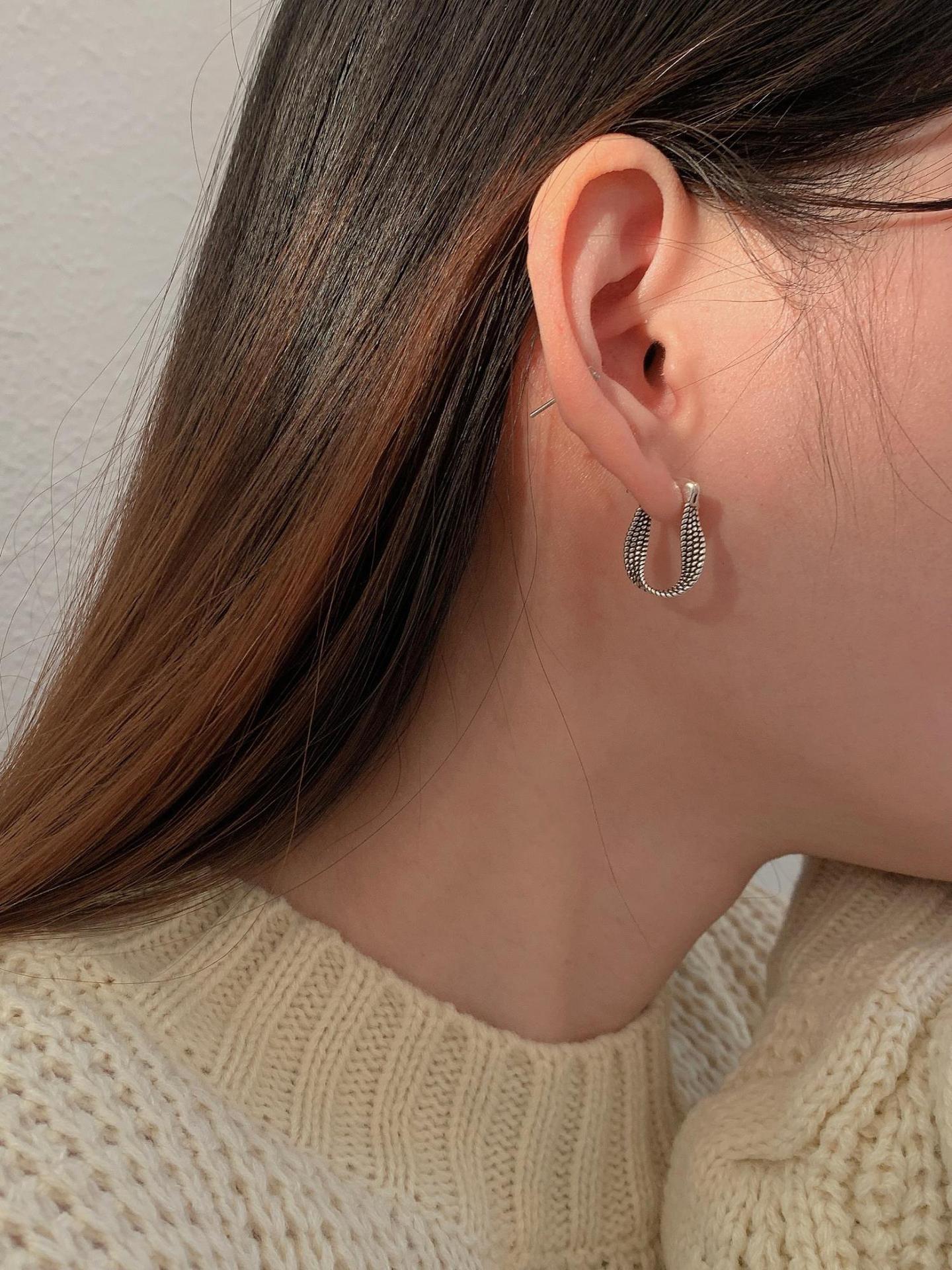 s925 pure silver earrings