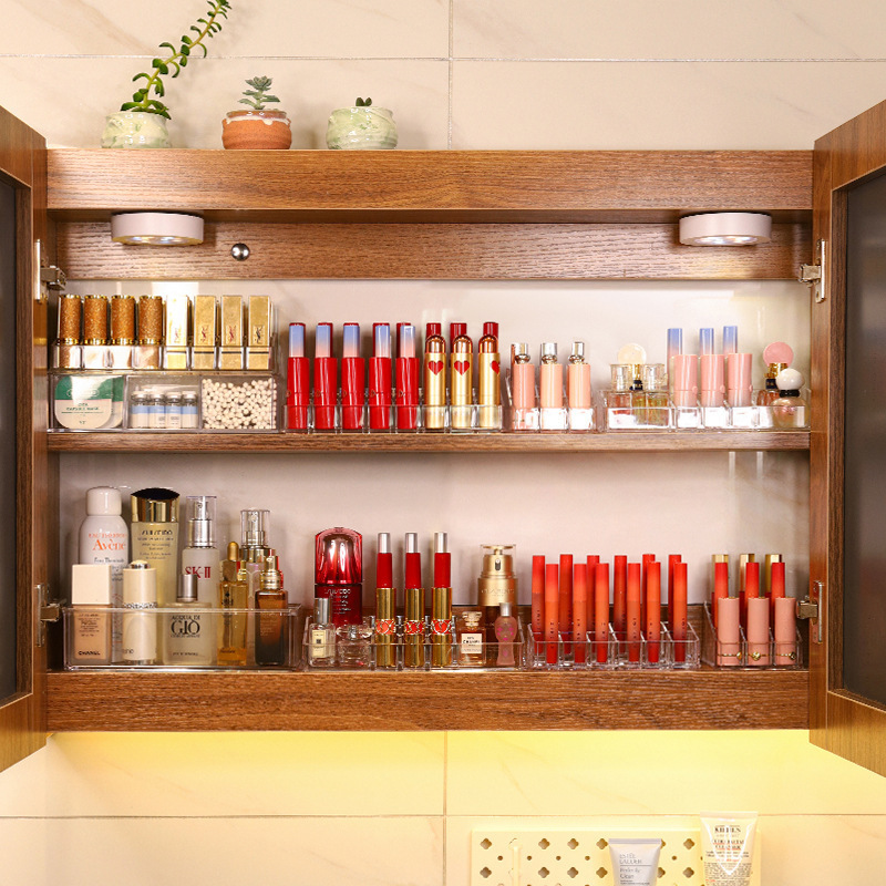 Beauty Salon Mirror Cabinet Lipstick Storage Box Dressing Table Desktop Cosmetics Nail Polish Box Transparent Acrylic Storage Box Beauty Salon Mirror Cabinet Lipstick Storage Box Dressing Table Desktop Cosmetics Nail Polish Box Transparent Acrylic Storage Box
