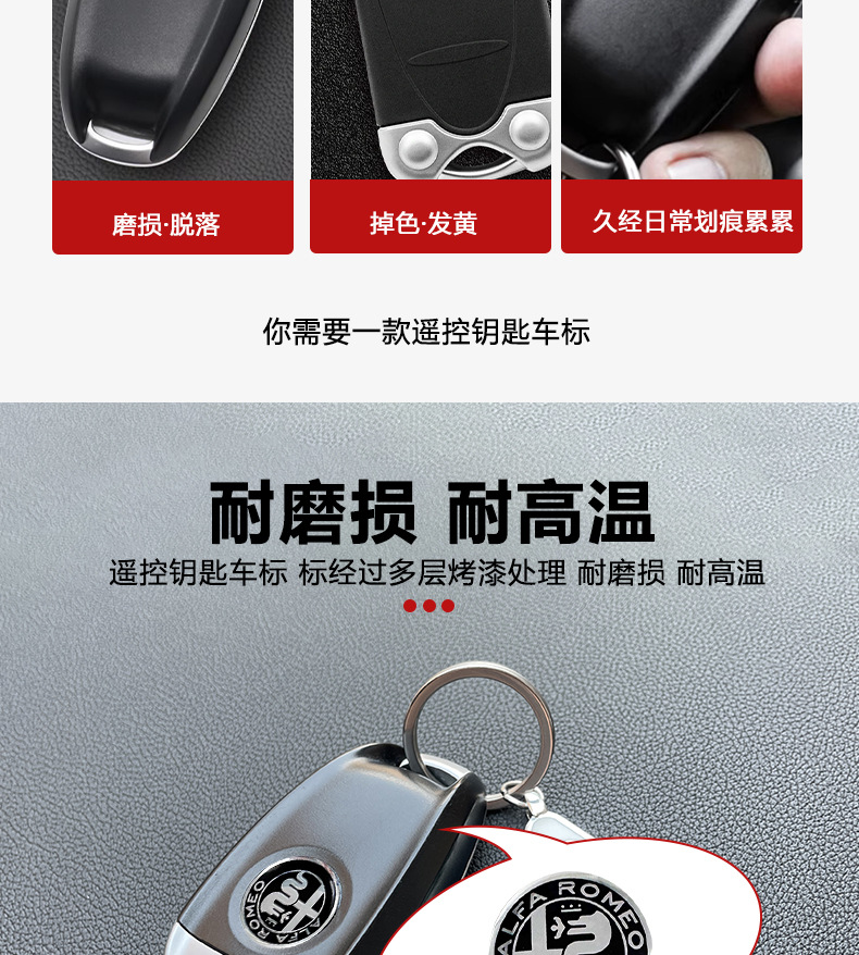 Suitable for Alfa Romeo Key Car Logo Alfa Romeo Decorative Car Sticker 11Mm14Mm18Mm