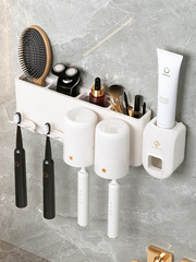 牙刷架子置物架電動衛生間壁掛架漱口杯壁掛牆式家庭免打孔牙膏牙