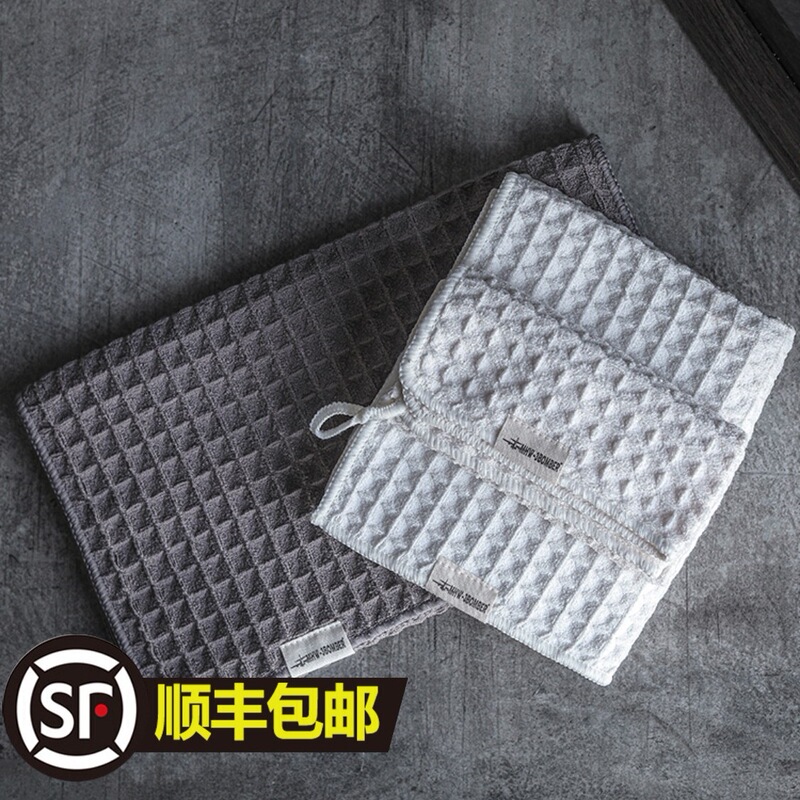 Bomber Bar Towel, Barista Cleaning Cloth with Hanging Strap, Small Towel That Absorbs Water and Dries Quickly