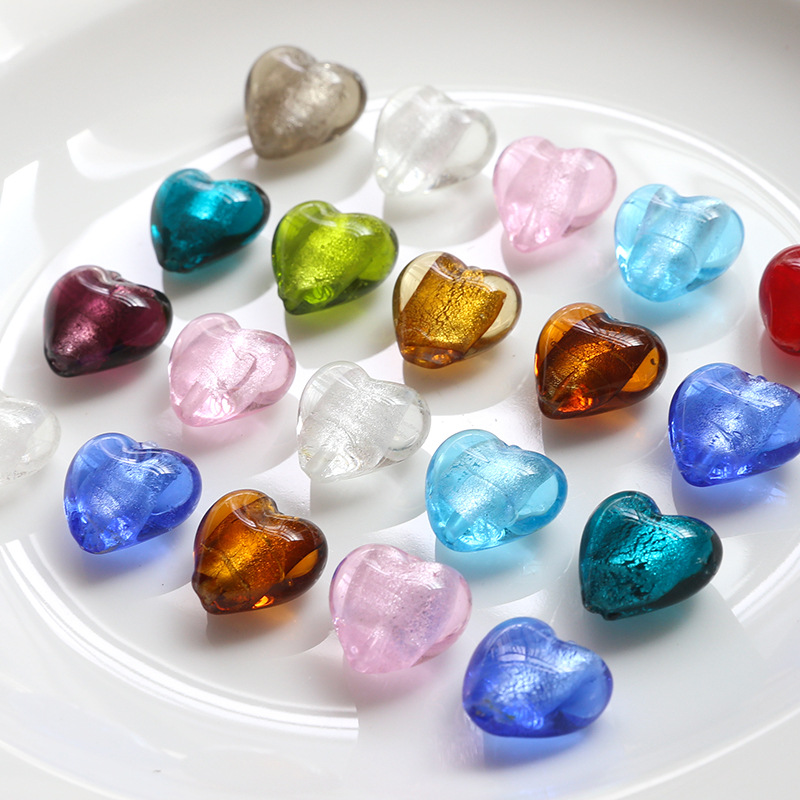 60g Weight Beads Jewelry Making Type Beaded Classification 10 PCS/Package Quantity Plastic, Resin Material Heart Shape Pattern All Seasons Season Vacation, Classic Style Style 10 PCS/Package Plastic Resin Heart Shape Beaded Beads 4
