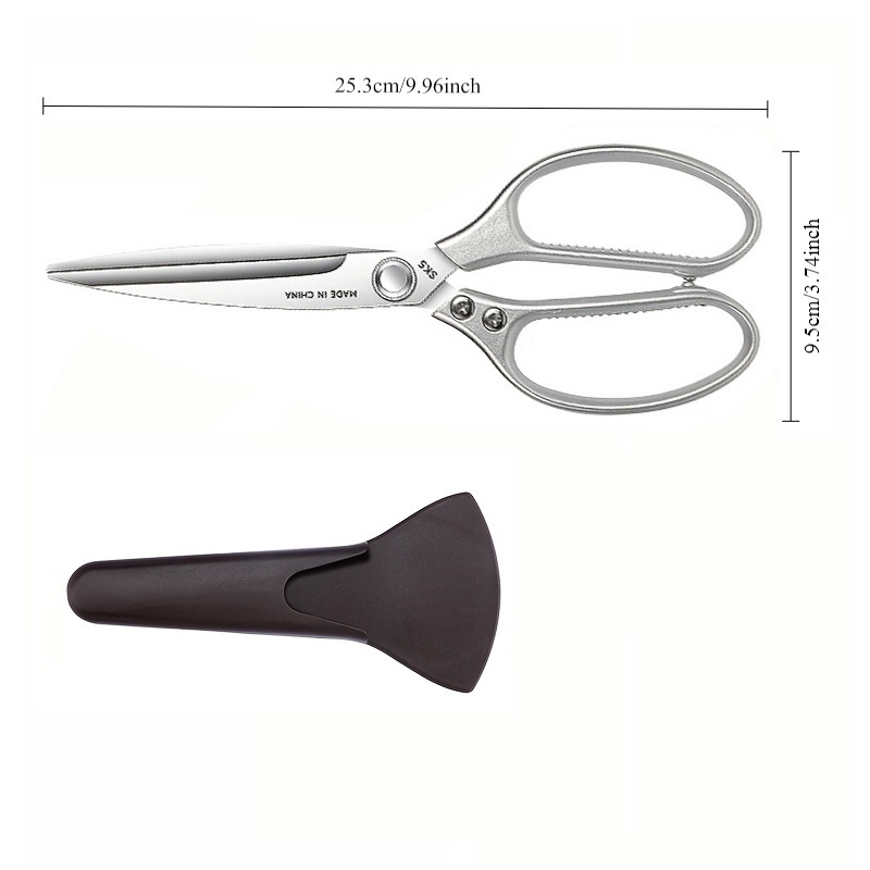 tijeras de cocina alargadas, tijeras de hueso de pollo de acero inoxidable de alta dureza afilada, tijeras de hueso de carne, tijeras de verdura