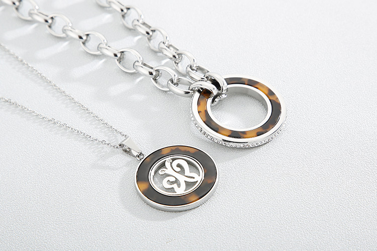 new fashion stainless steel clavicle chain necklace earrings sets accessories