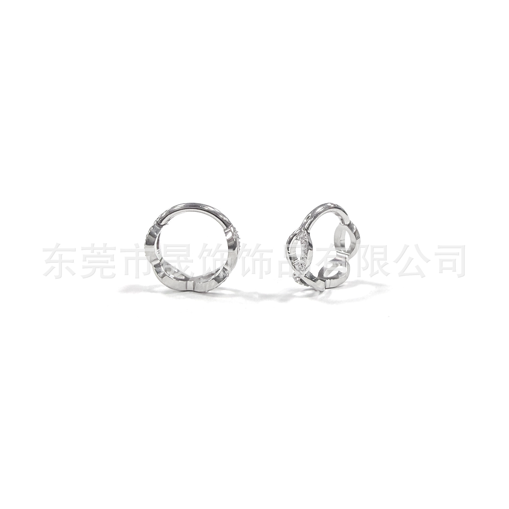 F136 Titanium Alloy Earring Hoop Earring Studded Cubic Zirconia Helix Ring G23 Titanium 闭口 Ring Nose Hoop Piercing Jewelry Ear 扣